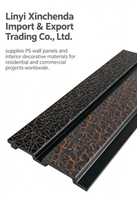 Antique Crack Texture PS Fluted Wall Panel suppliers