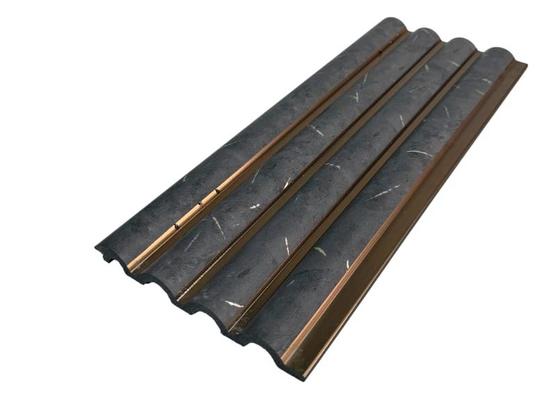 Niaj hnub nimno Dub Marble PS Phab Ntsa Vaj Huam Sib Luag Nrog Hniav Fluted Tsim Rau Sab Hauv Phab Ntsa